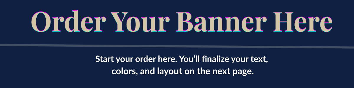 Banner Order Page